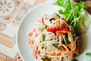 Som Tum salad - traditional Thai food