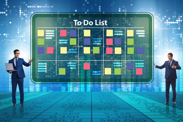 Concept of to do list with businessman