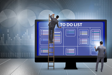 Concept of to do list with businessman