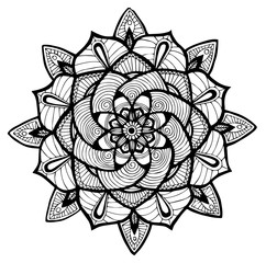 Mandala. Round ornament. Vintage decorative elements. Islamic, arabic indian ottoman motifs.