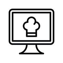 Television and technology related TV vector in lineal or editable stroke design