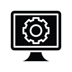 Television and technology related TV vector in solid style