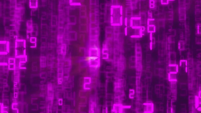 Abstract binary background, number streams, matrix effect.