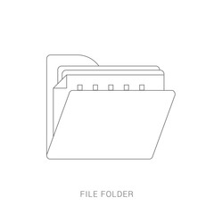 Folder flat icon sign – vector for stock