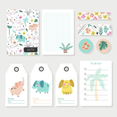 Kids notebook page template
