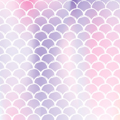 Gradient scale background with holographic mermaid. Bright color transitions. Fish tail banner and invitation. Underwater and sea pattern for girlie party. Multicolor backdrop with gradient scale.