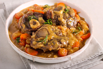 Osso buco with vegetables