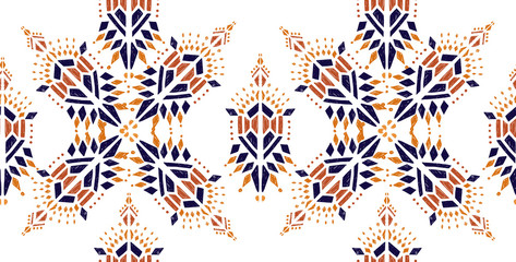 Nice nativ hand-drawn ikat background - Ethnic folk pattern. Beautiful background