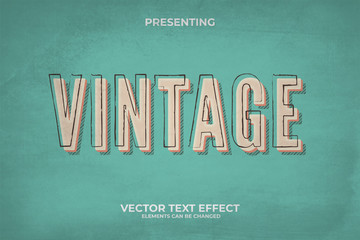 Bold 3d retro editable text effect with grunge texture