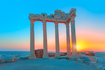 Ruins of Apollo temple in Side near Antalya