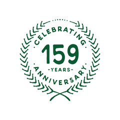 159 years design template. 159th logo. Vector and illustration.