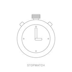 Stopwatch icon isolated on white background. Time timer sign. 