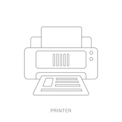 Printer Icon Vector Design Template.