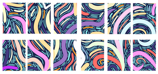 Abstract color fun cartoon texture template for Doodle modern background.