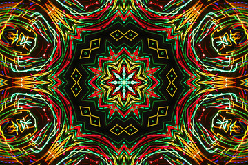 Bright abstract colorful luminous pattern