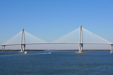 Naklejka premium Arthur Ravenel Bridge in Charleston, USA