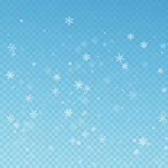 Sparse snowfall Christmas background. Subtle flyin