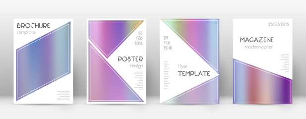 Fototapeta premium Flyer layout. Triangle authentic template for Broc