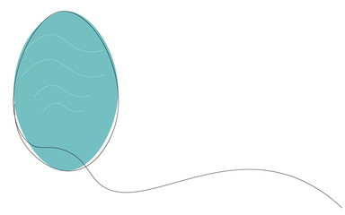 Easter background with blue egg vector illustration