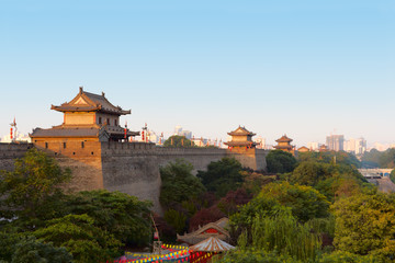 Xi'an city wall, China - obrazy, fototapety, plakaty