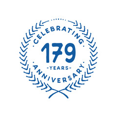 179 years design template. 179th logo. Vector and illustration.