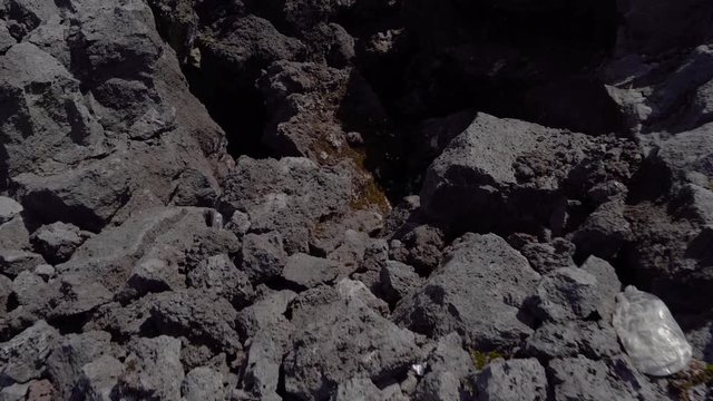 Lavafeld am Vulkan Batur in Bali
