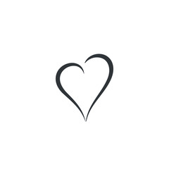 Love icon, heart icon vector illustration logo template
