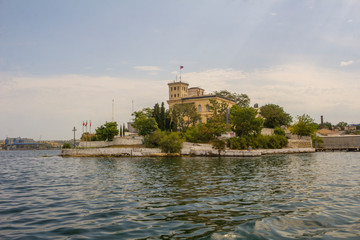 lighthouse on an island