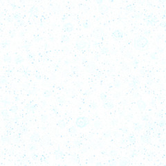 Hand Drawn blue Snowflakes Christmas Seamless Patt