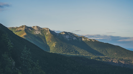 Mountain range sunrise, Jahnaci peak High Tatras Slovakia