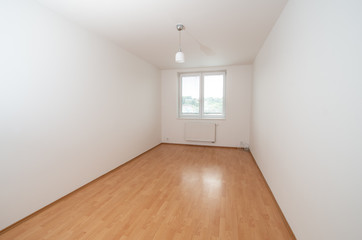 Fototapeta na wymiar empty room with wooden floor and walls