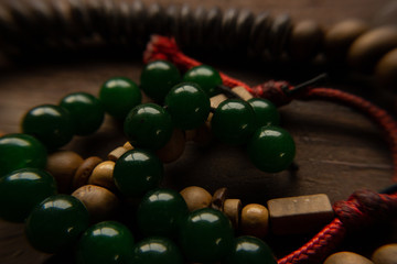 jade and wood jewelry