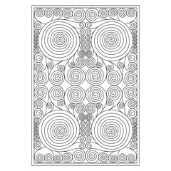 Black and white hypnotic seamless pattern background. Vector illustration
