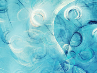 blue abstract fractal background 3d rendering illustration