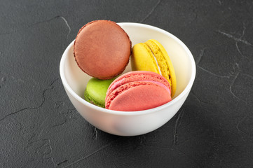 Macaroons in bowl