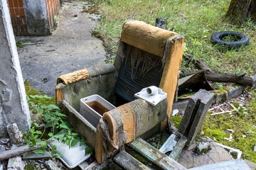 The building in the ghost town of Pripyat, Ukraine
