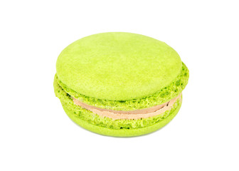 Pistachio macaroons isolated