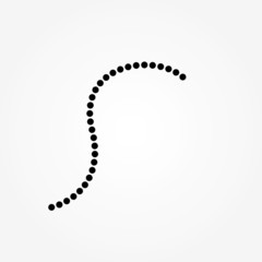 curved line sign icon design vector illustration