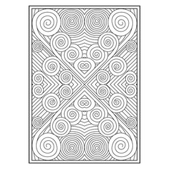 Black and white hypnotic seamless pattern background. Vector illustration