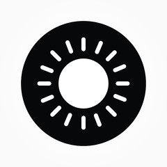 Brightness Icon, sun icon, Intensity Setting Vector Art Illustration