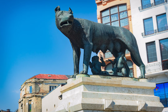 Cityscape of the streets of Bucharest, Romania