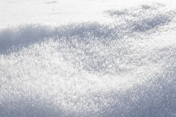 texture of fresh snow, white background