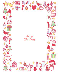 Decoration for Christmas brochures or background