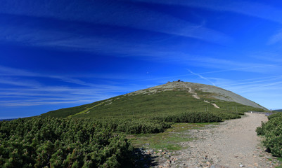 Buildings on a top of a mountain
