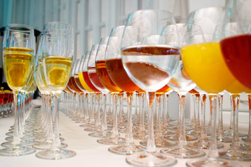 glasses of champagne