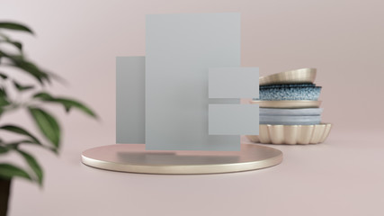 3d render stationery mockup