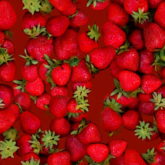 Strawberries seamless pattern. Artistic background.