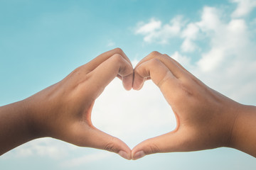 Make a heart shaped hand