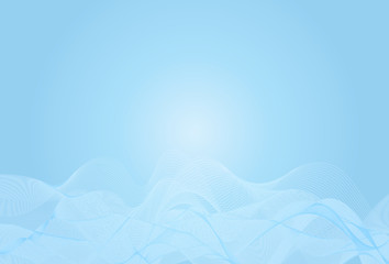 The blue wave lines pattern abstract design for modern background and texture.