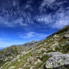 Fototapeta na wymiar Beautiful sky in the mountains